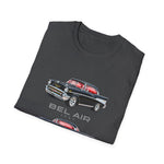 Classic 1957 Chevy Bel Air Hardtop Car Trio Illustration T-Shirt