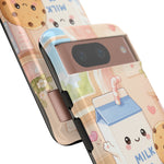 Milk Cookie Phone Case Cute Food Kawaii Tough Cover Gift Art