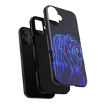 Neon Blue Tiger phone case | tough protective cover