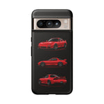 FD RX7 Phone Case Red, Three-View Vector Cover, JDM Gift