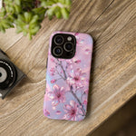 Pink Chrome Cherry Blossom Phone Case | Tough Cover