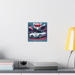 RX-7 FD Poster JDM Rotary Engine Car Tokyo Temple Cherry Blossom Art