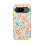 Watercolor Flip Flops pattern Tough Case | Beach Shells Phone Cover