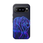 Neon Blue Tiger phone case | tough protective cover