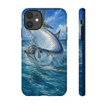 Tarpon Jump Phone Case, Fly Fishing Flats Tough Cover for Anglers