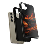 Black Charger Classic Muscle Flames Tough Phone Case Cover Gift