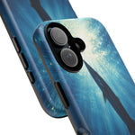Barracuda Silhouette Phone Case, Sunlit Marine Art Tough Cover