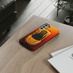 Z06 Corvette Phone Case, Yellow Top-Down Duotone Gradient Cover