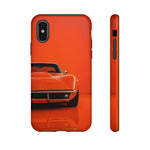 Orange 1969 C3 Phone Case, Stingray Classic Sports Car Cover, Gift