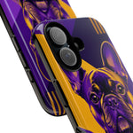 French Bulldog Pop-Art Portrait Tough Phone Case - Purple Gold