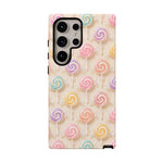 Pastel Swirl Lollipops Tough Case | Candy Pattern Phone Cover