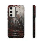 Rainy Temple Stairs Autumn Phone Case Ink Art Tough Case