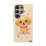 Golden Retriever Heart Eyes Kawaii Pet Dog Art Tough Phone Case