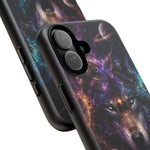 Cosmic Wolf Phone Case, Galaxy Nebula Portrait Tough Cover, Gift