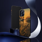 Carp Fishing Phone Case Sunrise Bowfishing Tough Cover Gift