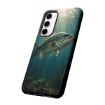 Largemouth Bass Phone Case, Sunlit Underwater Tough Cover, Gift
