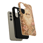 Persian Cat Floral Art Nouveau Tough Phone Case