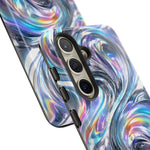 Chrome Metallic Swirl  Art Tough Phone Case