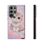 Scottish Fold Cat Kawaii Cute Portrait Art Tough Phone Case