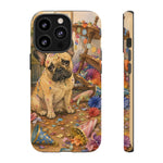 Guilty French Bulldog Phone Case, Confetti Watercolor Cover