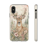 Deer Floral Antler Crown Art Tough Phone Case