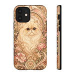 Persian Cat Floral Art Nouveau Tough Phone Case