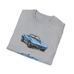 Blue Classic 1967 Corvette Convertible T-Shirt | Sports Car Illustration