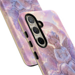 Cherub Cloud Throne Phone Case, Pastel Marble 3D Render Cover