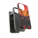 Black Camaro ZL1 Sunset Tough Phone Case - Palm Silhouette