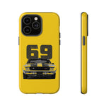 1969 Camaro Z28 Yellow Front View Muscle Car Tough Phone Case