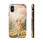 Akita under Cherry Blossoms Dog Breed Phone Case
