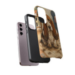 Guilty Basset Hound Phone Case, Muddy Watercolor Art Cover