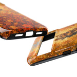Yorkshire Terrier Jumping in Autumn Leaves Tough Case | Fall Dog Phone Cover