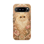 Persian Cat Floral Art Nouveau Tough Phone Case