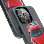 Red C8 Z06 Track Wing Tough Phone Case Cover Gift Art