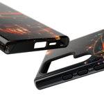 Orange Cuda Phone Case, Rainy City Night Muscle Car Tough Cover