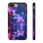 Neon Koi Reflection Vaporwave phone case | Tough Cover