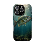 Largemouth Bass Phone Case, Sunlit Underwater Tough Cover, Gift