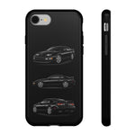 Black 300ZX Sports Car Tough Phone Case - Multi View