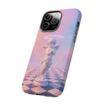Praying Cherub Statue halo Vaporwave Aesthetic phone case