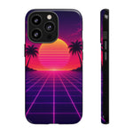 Classic Grid Sunset Vaporwave Art Tough Phone Case