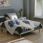 1973 Cuda Muscle Car Blanket | Blue Barracuda Microfiber Throw