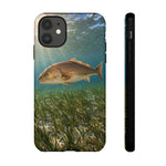 Redfish Phone Case, Seagrass Flat Underwater Art Cover