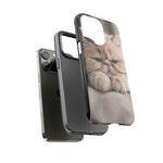 Persian Kitten Phone Case, Sleepy Macro Close-Up Portrait Cover