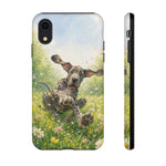 Playful Dog in Meadow Great Dane phone case | Puppy Art Tough Cover
