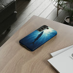 Barracuda Silhouette Phone Case, Sunlit Marine Art Tough Cover