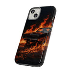 Black Charger Classic Muscle Flames Tough Phone Case Cover Gift