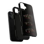 Trans Am Phone Case Black Gold, Three-View Vector Tough Cover
