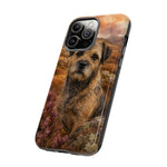 Border Terrier Earthy Watercolor Art Tough Phone Case