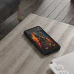 Doberman Bandana Portrait Tough Phone Case - Color Splash